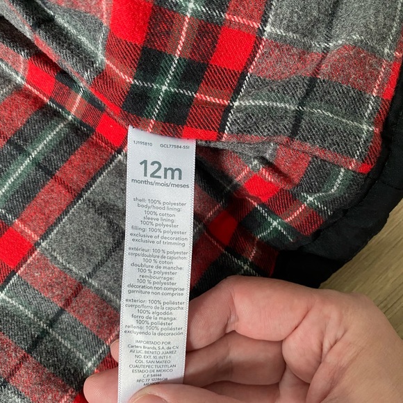 Carter’s Flannel Lined jacket 12m - Picture 4 of 5